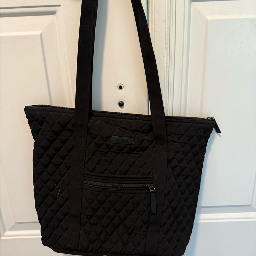 Black Quilted Tote Bag- Vera Bradley